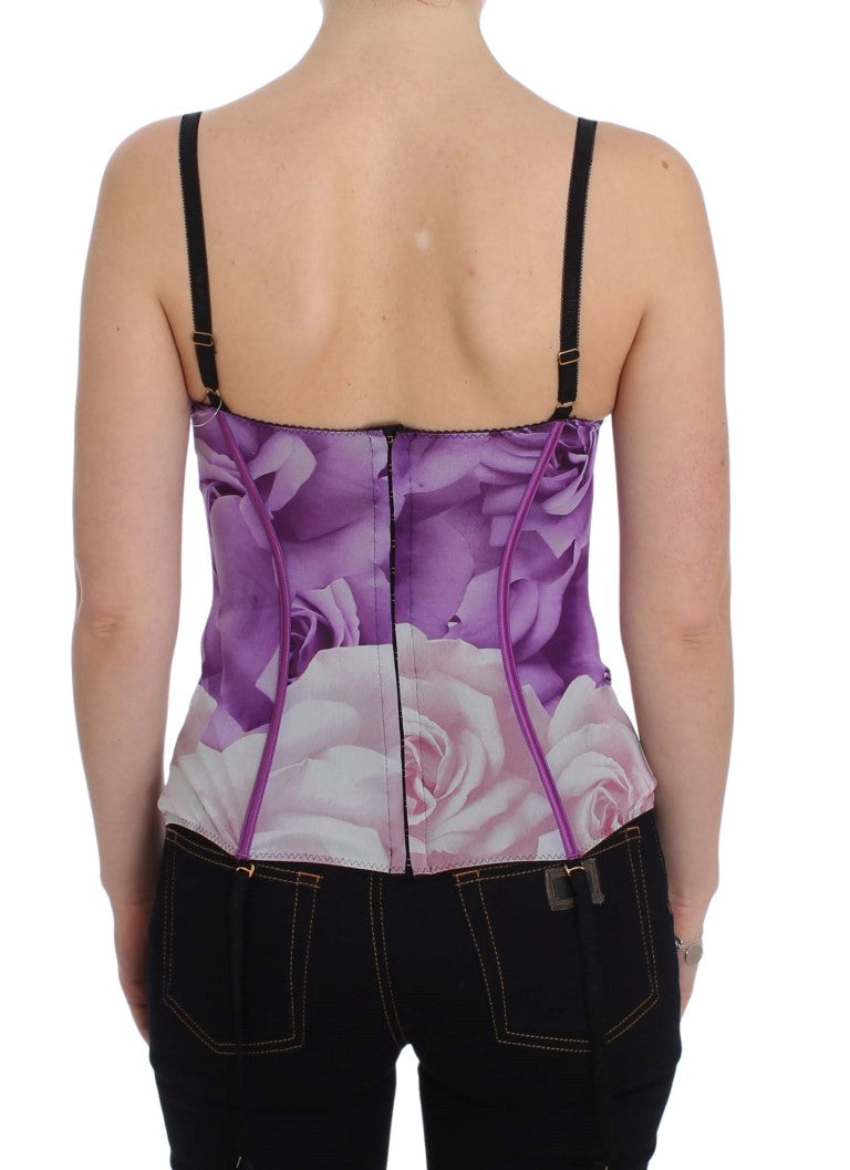 Chic Purple Corset Bustier Top