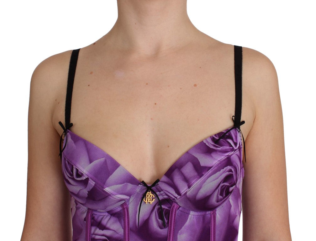 Chic Purple Corset Bustier Top