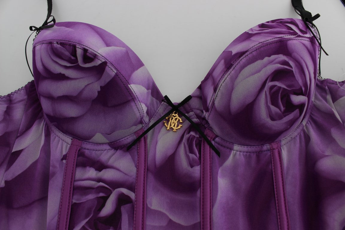 Chic Purple Corset Bustier Top