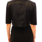 Elegant Black Stretch Bolero Shrug Jacket
