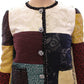 Elegant Multicolor Crystal Jacket Coat
