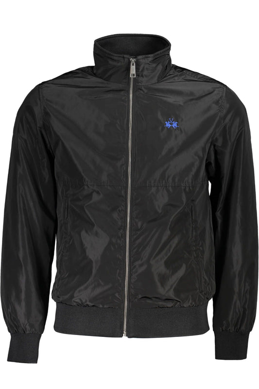 Black Polyester Men's Jacket