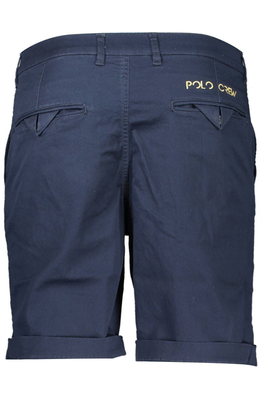 Blue Cotton Men Bermuda