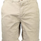 Beige Cotton Men Bermuda