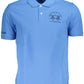 Light Blue Cotton Men Polo Shirt