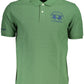 Green Cotton Men Polo Shirt