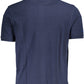 Blue Cotton Men Polo Shirt
