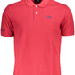 Red Cotton Men Polo Shirt