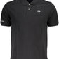 Black Cotton Men Polo Shirt