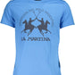 Blue Cotton Men T-Shirt