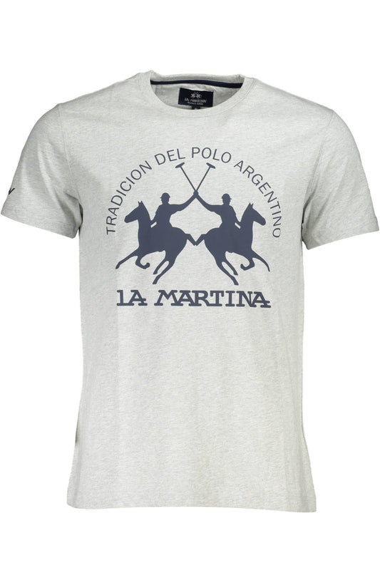 Gray Cotton Men T-Shirt