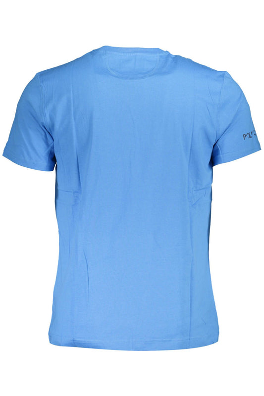 Blue Cotton Men T-Shirt