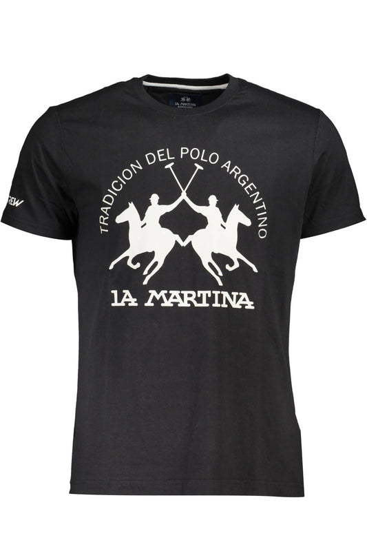 Black Cotton Men T-Shirt