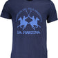 Blue Cotton Men T-Shirt