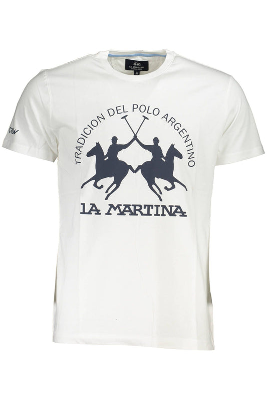 White Cotton Men T-Shirt