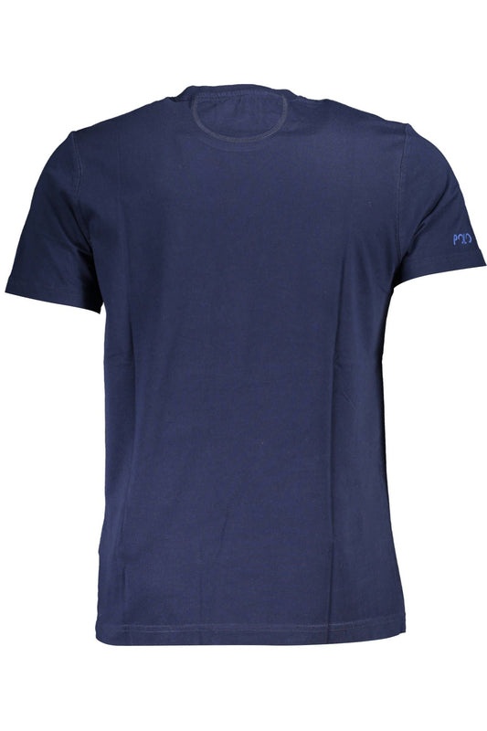Blue Cotton Men T-Shirt