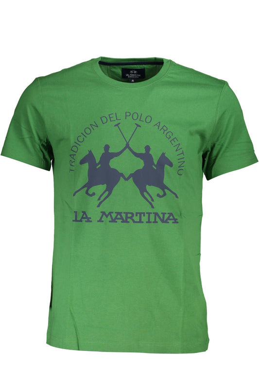 Green Cotton Men T-Shirt