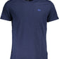 Blue Cotton Men T-Shirt