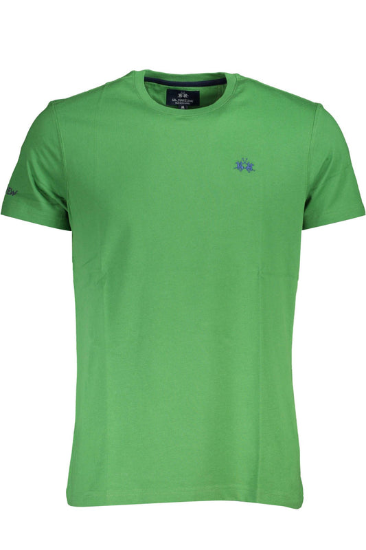 Green Cotton Men T-Shirt