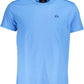 Light Blue Cotton Men T-Shirt