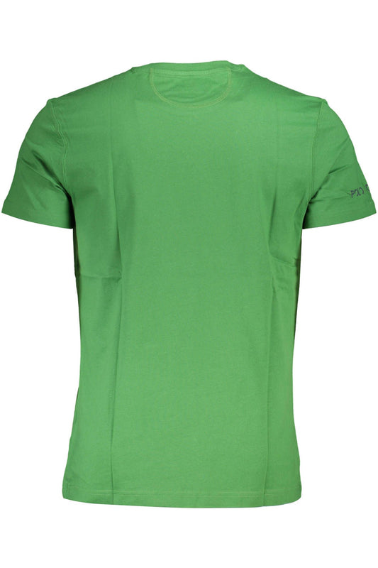 Green Cotton Men T-Shirt
