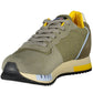 Green Polyester Men Sneaker