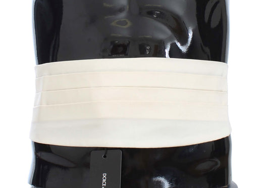 Elegant White Silk Cummerbund