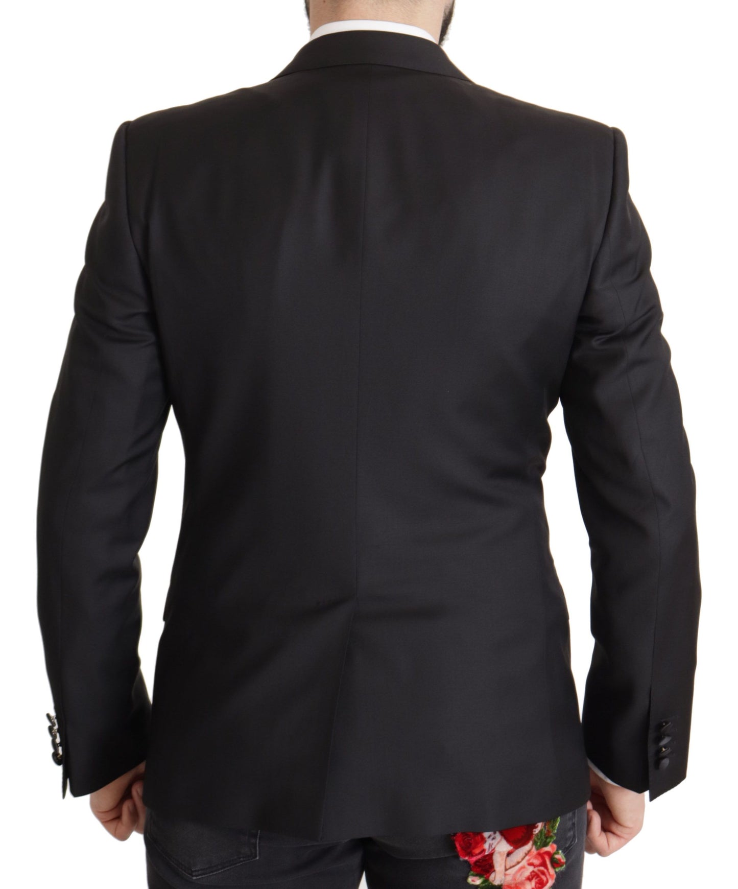 Elegant Martini Wool Silk Blend Blazer
