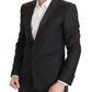 Elegant Martini Wool Silk Blend Blazer