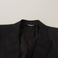 Elegant Martini Wool Silk Blend Blazer