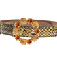 Exquisite Water Snake Leather Belt in Gray