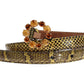 Exquisite Water Snake Leather Belt in Gray