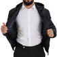 Elegant Black Bomber Jacket with Hood