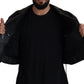 Sleek Biker Motorcycle Black Belted Jacket