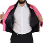 Elegant Pink Nylon Bomber Jacket