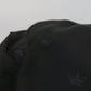 Sleek Black Leather Hooded Bomber Jacket