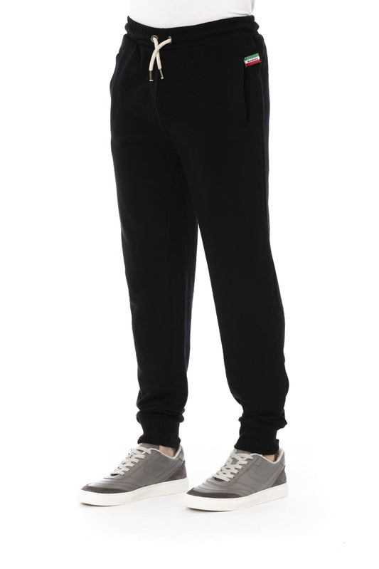 Black Cotton Men Sweatpant
