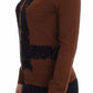 Elegant Lace-Trim Wool Cardigan Sweater