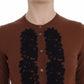 Elegant Lace-Trim Wool Cardigan Sweater