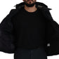 Sleek Black Hooded Short Sleeve Jacket