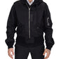 Elegant Nylon Bomber Jacket with Hood