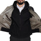 Elegant Nylon Bomber Jacket with Hood