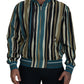Multicolor Full Zip Silk Blend Jacket