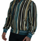 Multicolor Full Zip Silk Blend Jacket