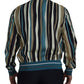 Multicolor Full Zip Silk Blend Jacket