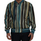 Multicolor Full Zip Silk Blend Jacket