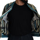 Multicolor Full Zip Silk Blend Jacket