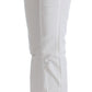 Chic Slim Fit White Cotton Jeans