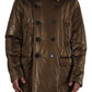 Elegant Bronze Double-Breasted Jacket
