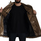 Elegant Bronze Double-Breasted Jacket